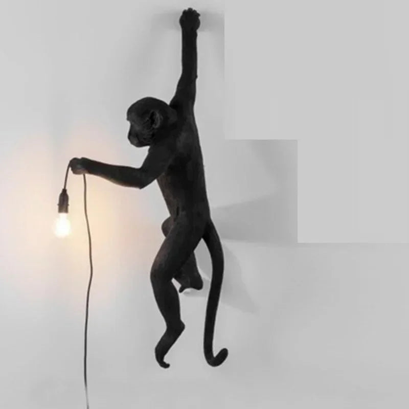 lustre rétro créatif en forme de singe pour cafés et restaurants