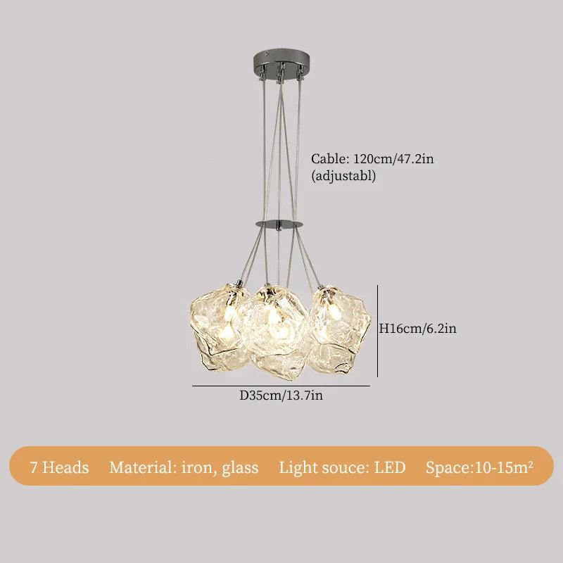 lustre moderne en forme de gâteau de glace pour décoration intérieure
