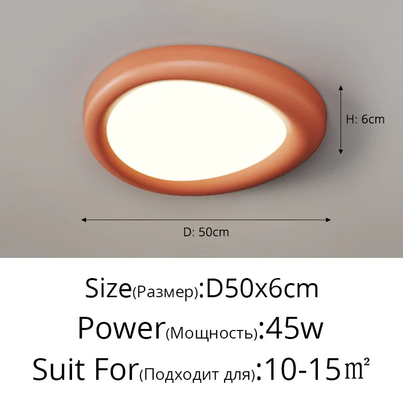 plafonnier résine simple moderne créatif nordique net rouge