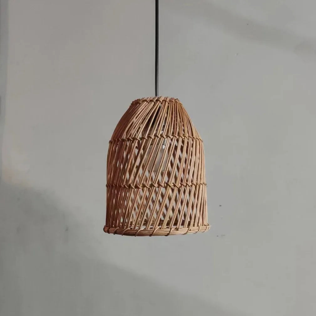 Suspension Bambou rotin lumière lampara Techo bambou paille lustre lumière décoration de la maison Art déco plafond suspension lustre