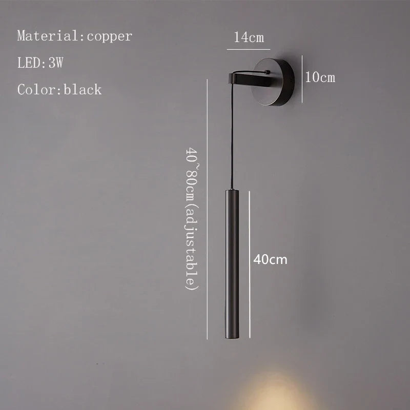 applique murale led luxe réglable or