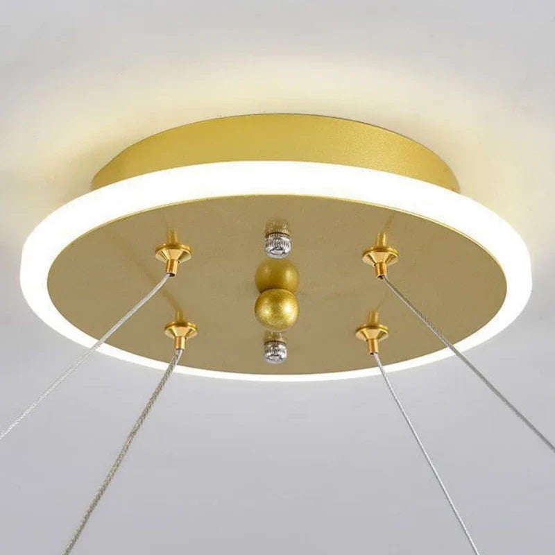 suspension nordique avec boule de verre et anneau mat réglable