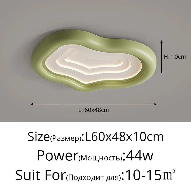 plafonnier moderne en résine style nuage protection yeux