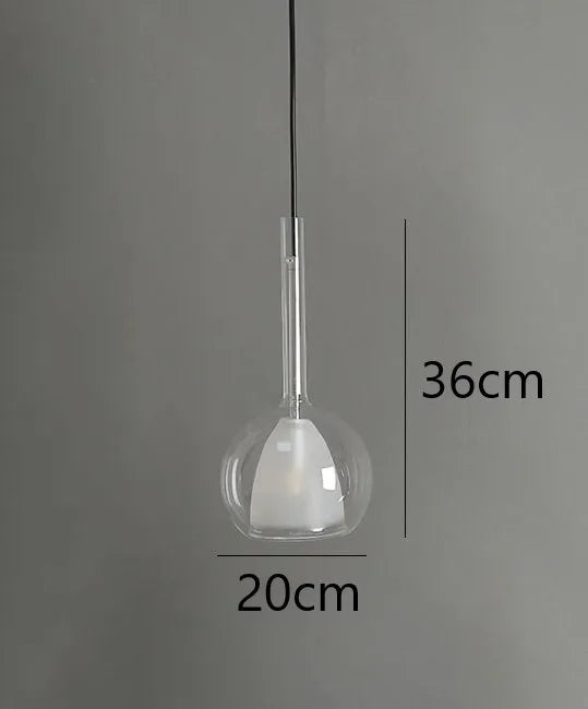 suspension en verre design nordique moderne pour éclairage décoratif