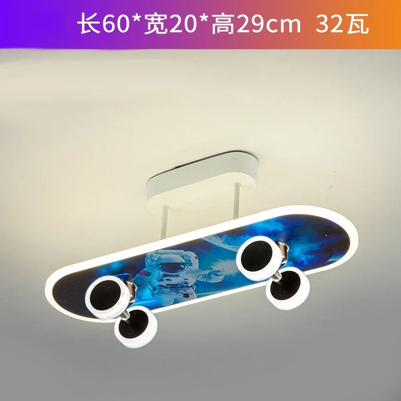 Plafonniers créatifs en forme de Skateboard