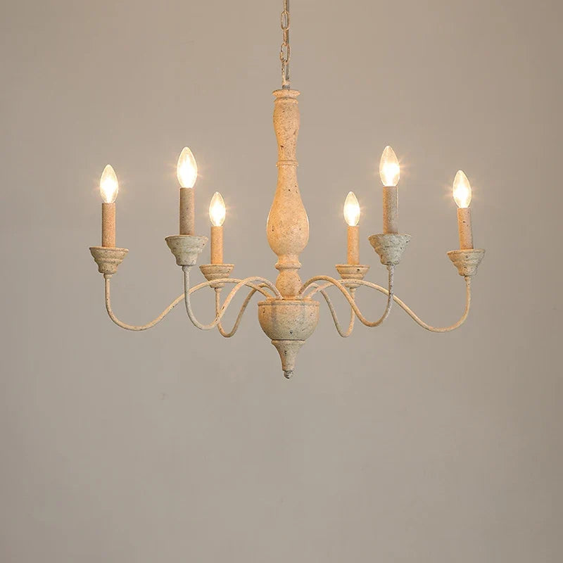 lustre en bois style Américain Rural Vintage salon salle à manger chambre suspension café magasin de vêtements plafonnier