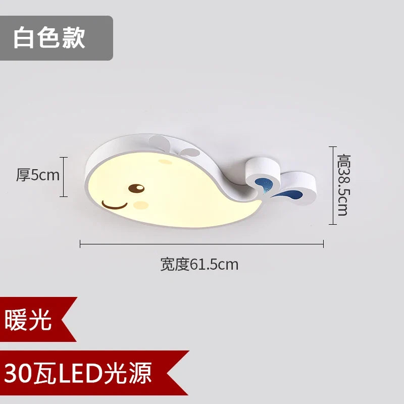 plafonnier led baleine éclairage créatif moderne pour enfant