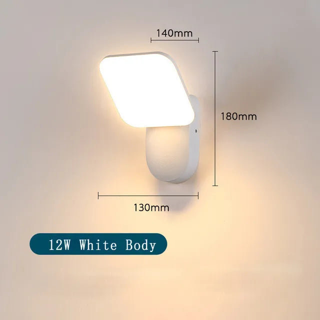 applique murale extérieure led moderne avec capteur étanche pour jardin