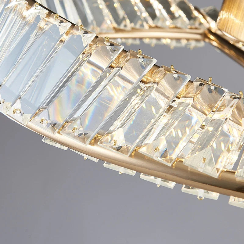 plafonnier en cristal de luxe à led moderne pour décoration intérieure