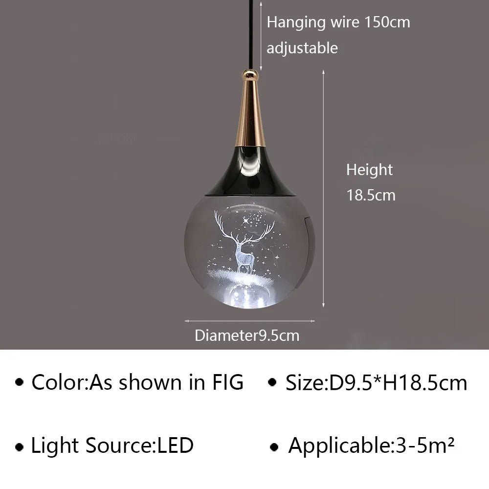 lustre cristal led design pour décoration intérieure moderne