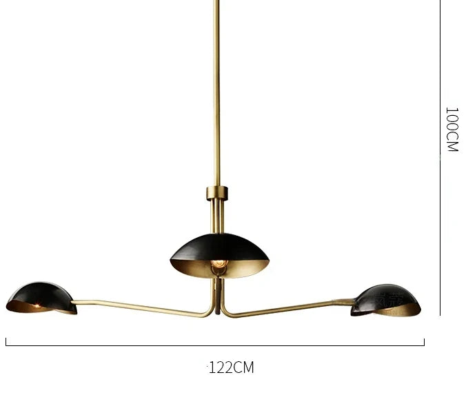 Lustre Moderne style néoclassique couleur cuivre