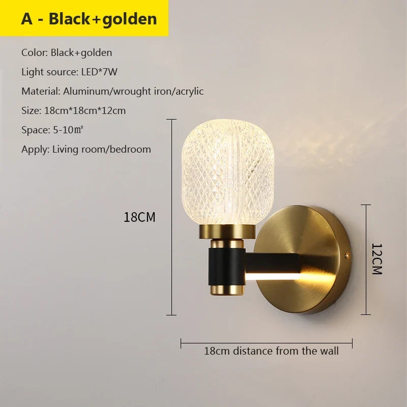 applique murale moderne à led pour décoration intérieure chaleureuse