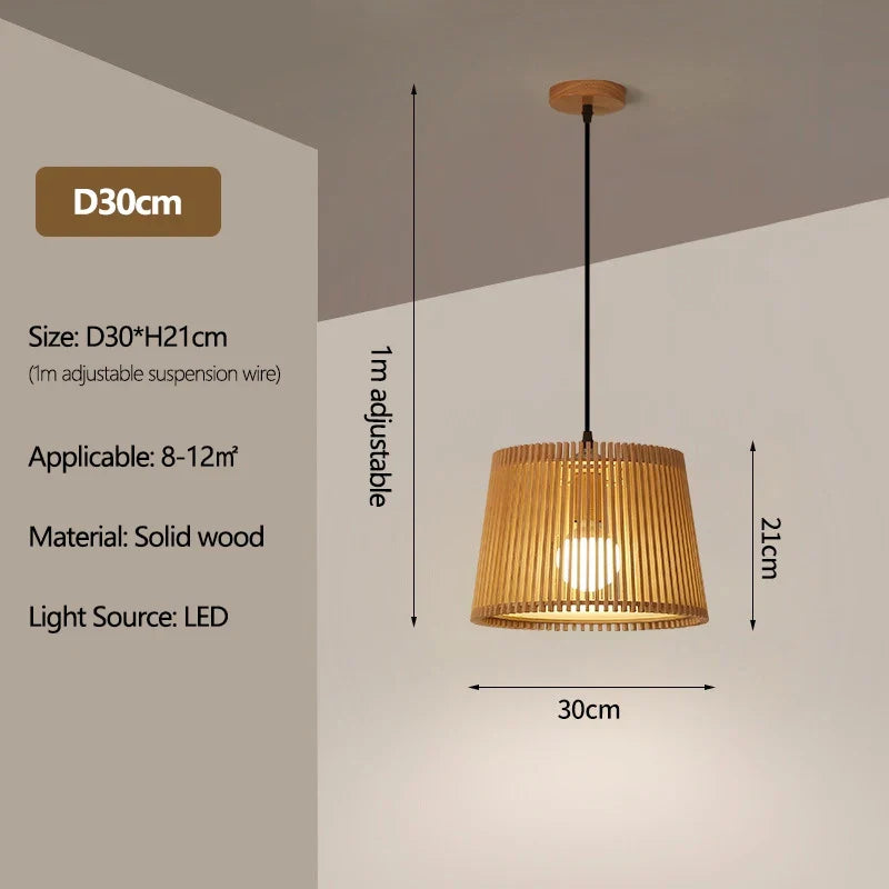 suspension en bois massif design moderne pour décoration intérieure