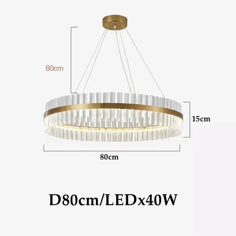 lustre led moderne en cristal pour un éclairage élégant