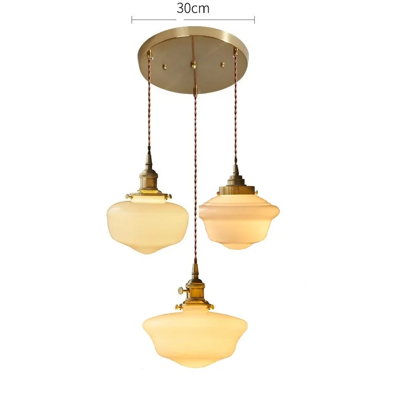 iwhd suspension led en verre et cuivre style nordique moderne