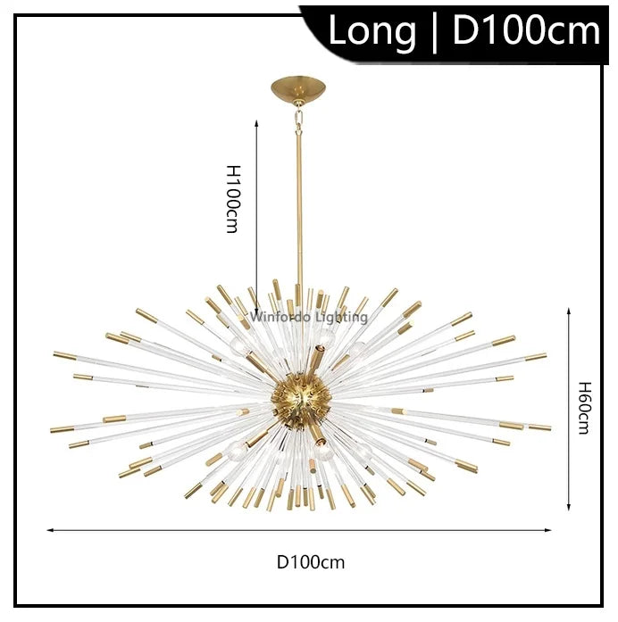 lustre de luxe en forme de pissenlit éclairage décoratif en stock