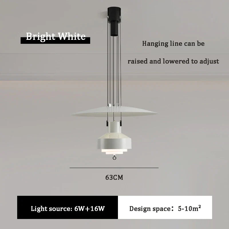 lustre suspendu nordique réglable pour intérieur élégant