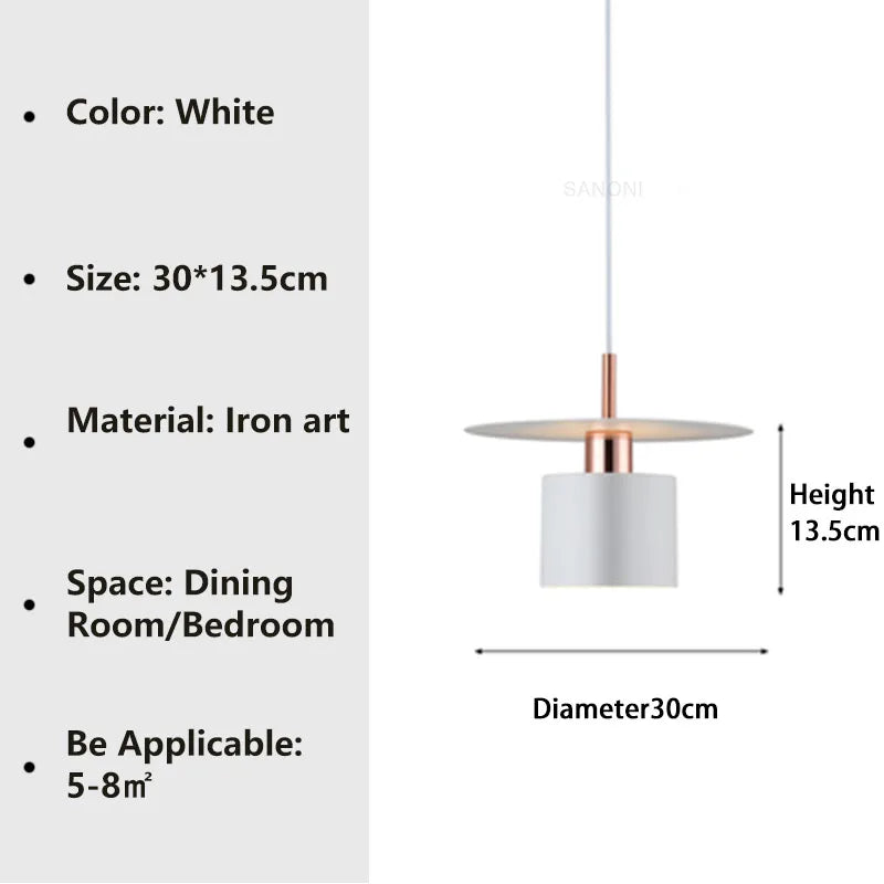 Suspension de chevet moderne E27 pour salon salle à manger chambre hôtel décoration de la maison luminaire