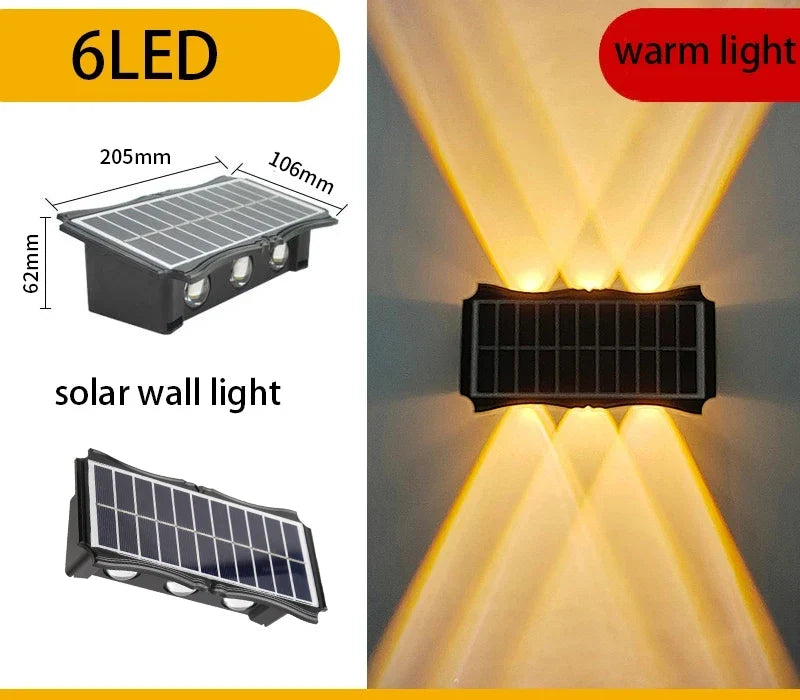 lampe solaire led extérieure avec éclairage décoratif automatique