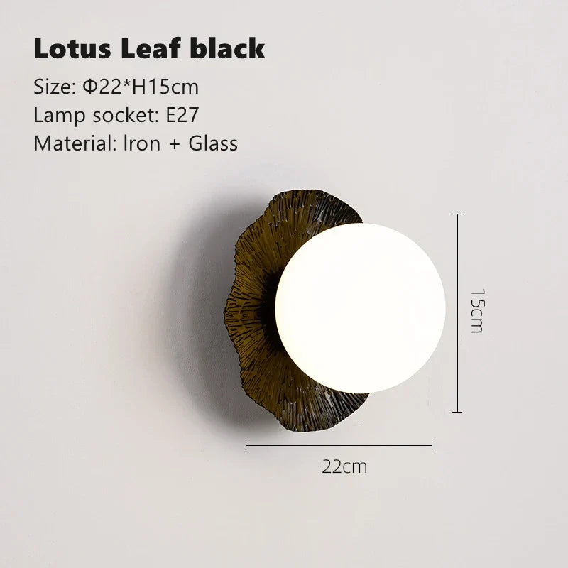 plafonnier luxe en forme de feuille de lotus style nordique décoratif