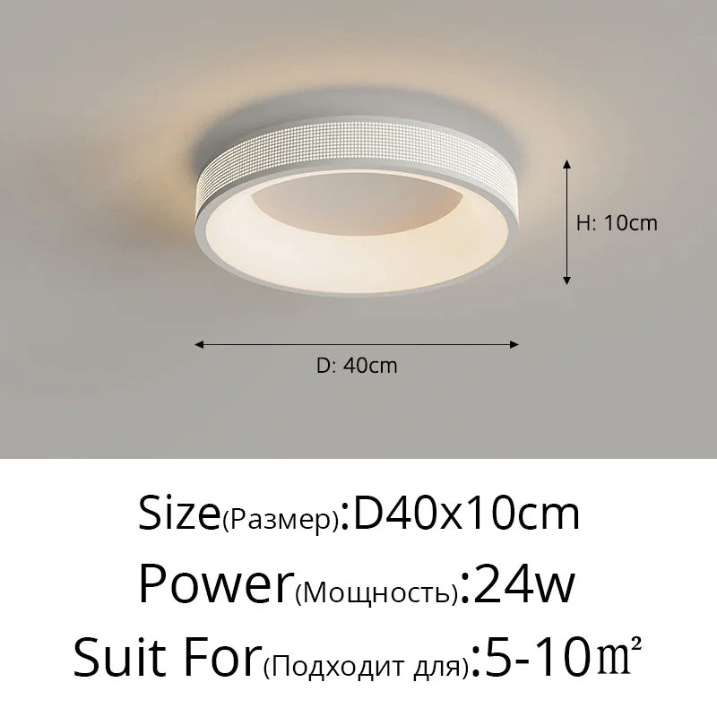 qiyimei plafonnier led style cercle carré décoratif