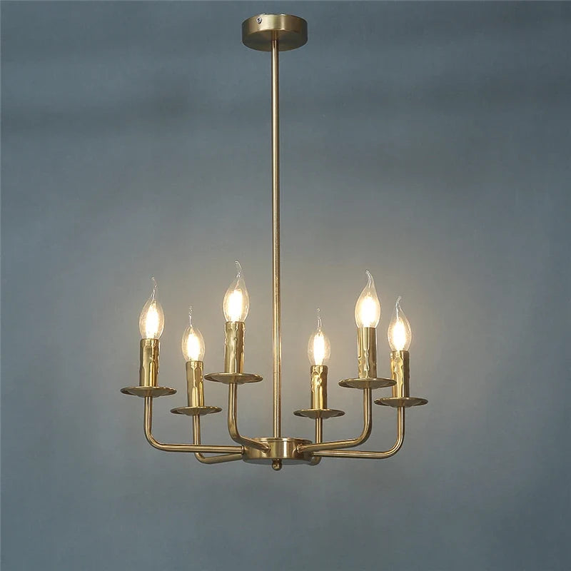 lustre moderne simple en fer avec lumière créative