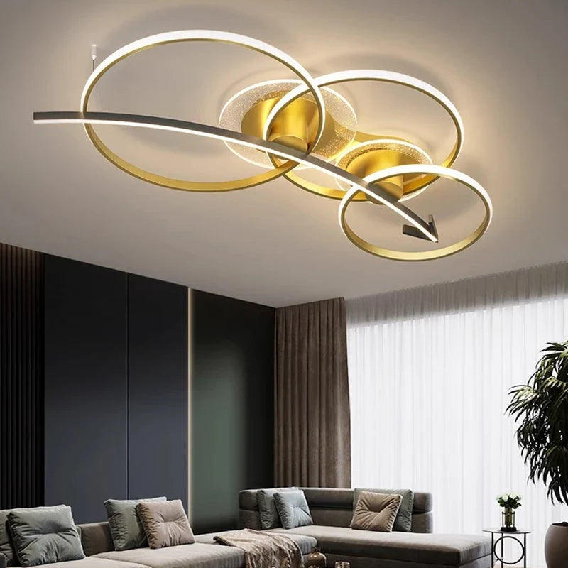 plafonnier nordique intelligent pour éclairage intérieur moderne