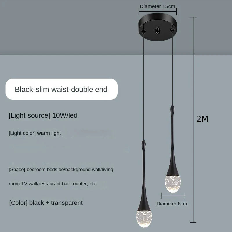 Suspension en cristal au design moderne