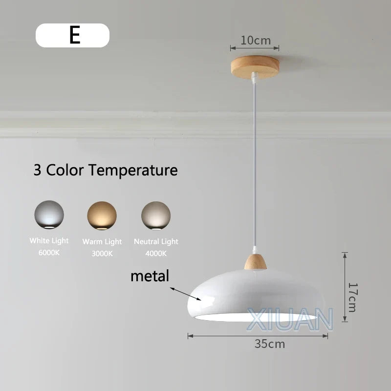 suspension nordiques led en bois massif pour restaurant