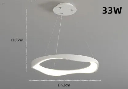 lustre circulaire à led design nordique moderne et créatif