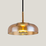 suspension en verre fumé transparent design nordique pour hôtel et café