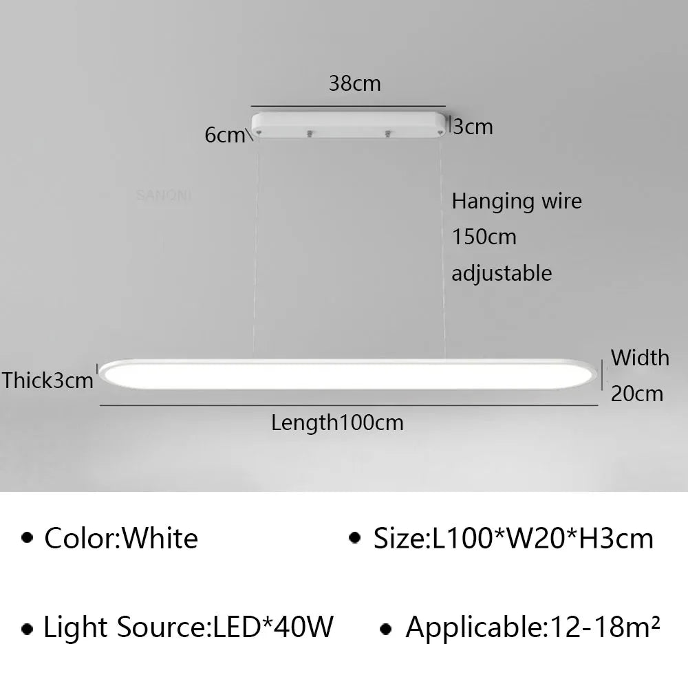 suspension led moderne minimaliste en ferronnerie pour bar