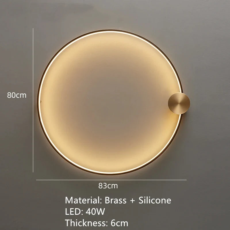 applique murale led en laiton style art déco pour intérieur moderne