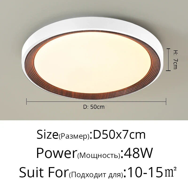 plafonnier moderne en noyer simple pour chambre principale