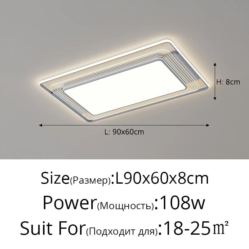 plafonnier rectangulaire simple moderne protection des yeux style minimaliste