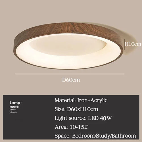 plafonniers led imitation bois éclairage rond rectangle carré