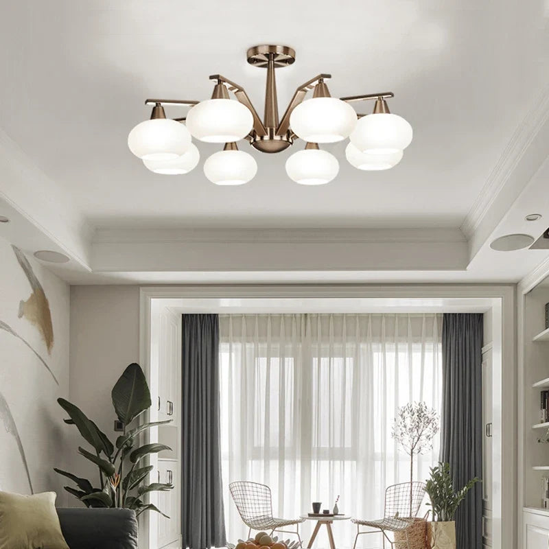 Lustre led métal nickel moderne