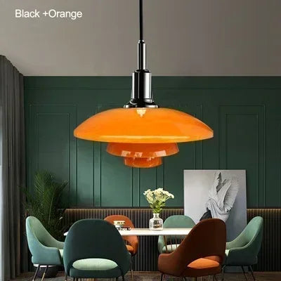 suspension design danois abat-jour en verre lumineux décoratif
