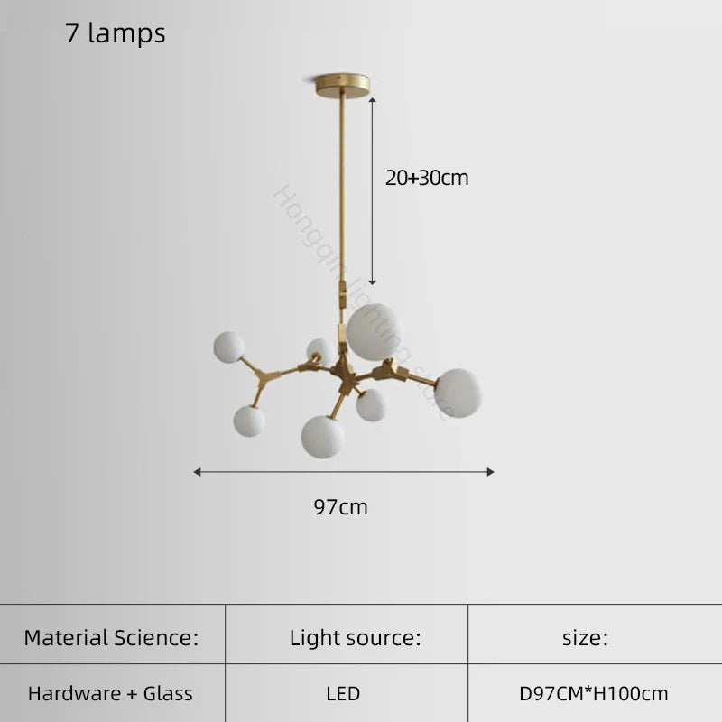 lustre minimaliste en verre pour un éclairage élégant
