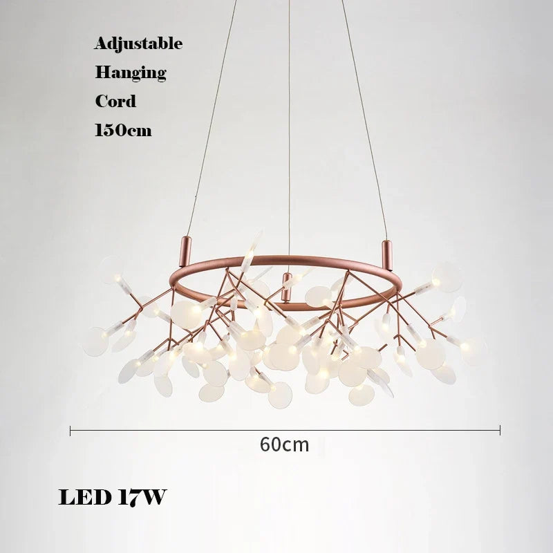 lustre créatif en acier inoxydable et acrylique pour décoration intérieure