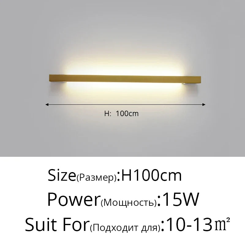 Applique murale à bande LED minimaliste moderne