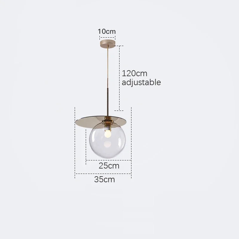 suspension moderne en verre teinté pour décoration intérieure