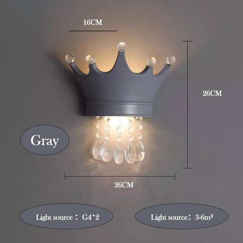 appliques murales en cristal pour chambre d'enfant moderne