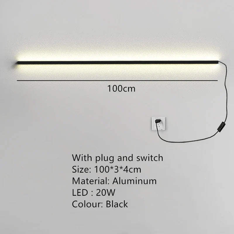 applique murale led cuboïde minimaliste en aluminium avec télécommande