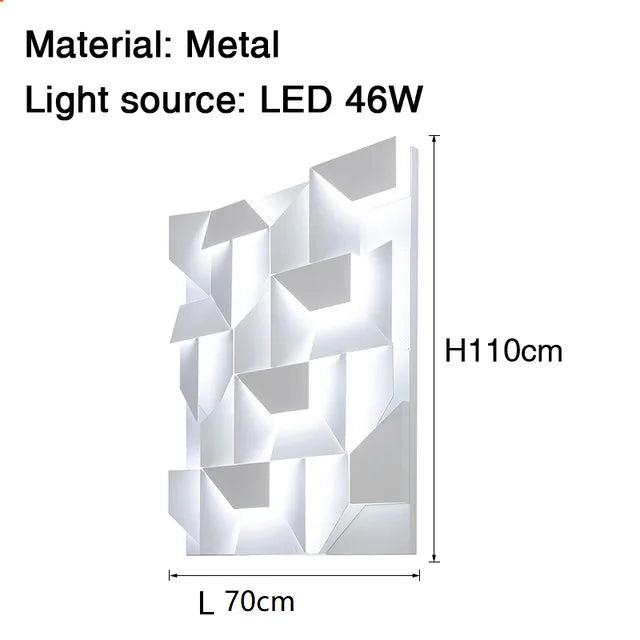 applique murale led ombres éclairage décorations d'allée art