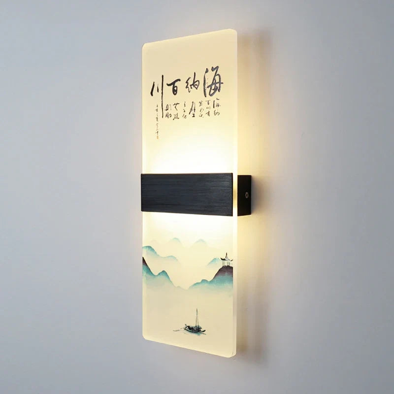 applique murale japonaise en acrylique pour décoration moderne
