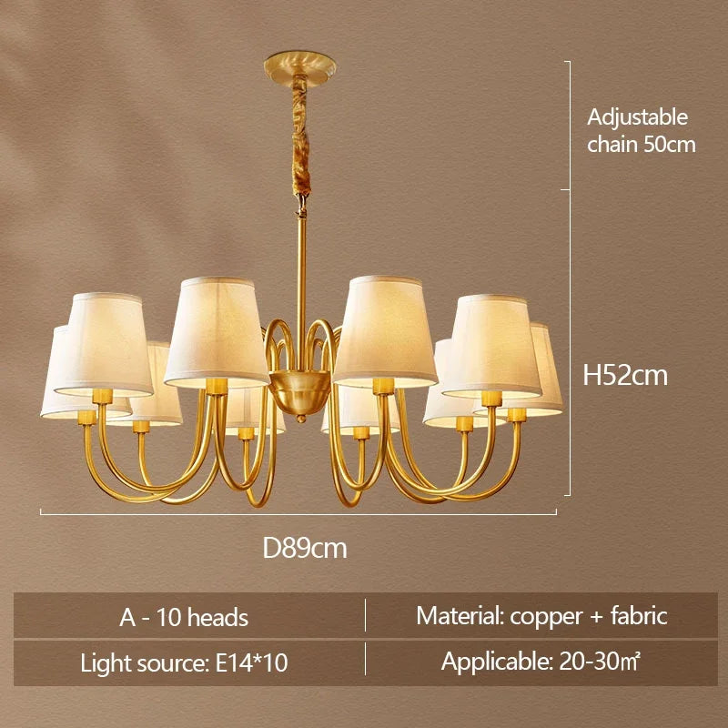 plafonnier led en cuivre design nordique moderne et luxueux