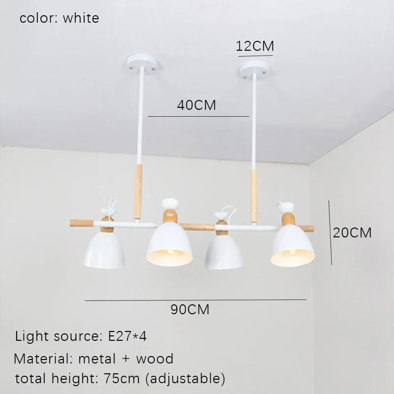 suspension led en rondins nordiques décoratives