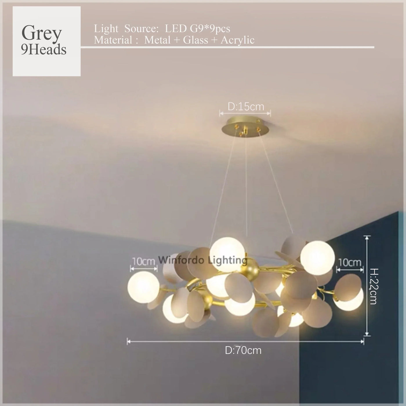 2024Modern Colored Leaf Chandelier LED for Kid’s Bedroom Living Room Diningroom Master Bedroom Bar Hanging Lamp