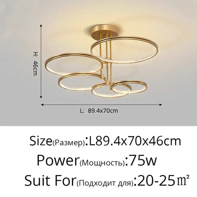lustre moderne à gradation pour éclairage intérieur élégant